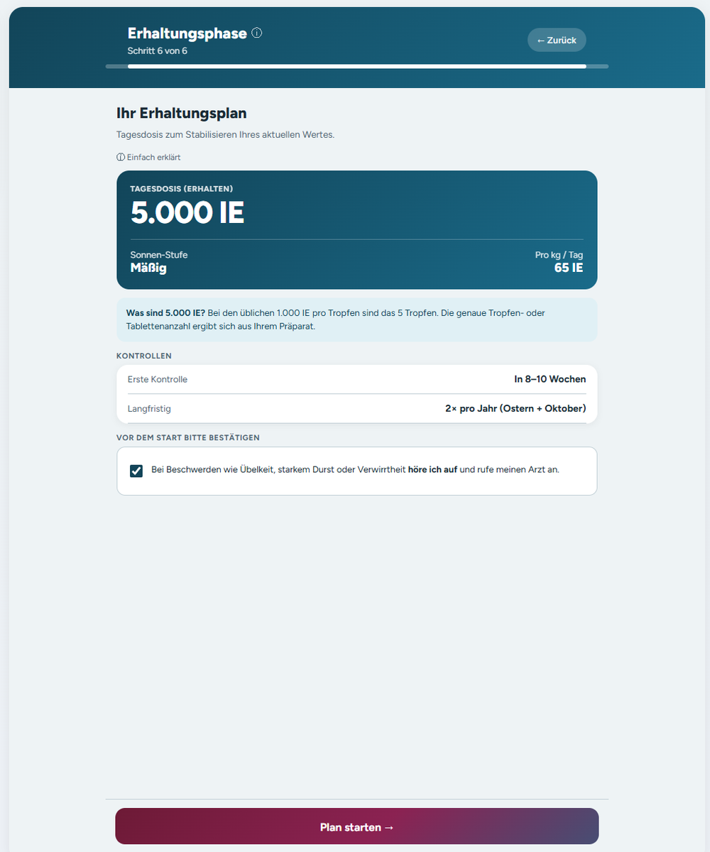 Erhaltungsdosis langfristig im Zielbereich